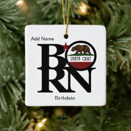 Ornamento del Personalizado BORN Santa Cruz