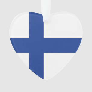 Ornamento del personalizado de bandera finlandés