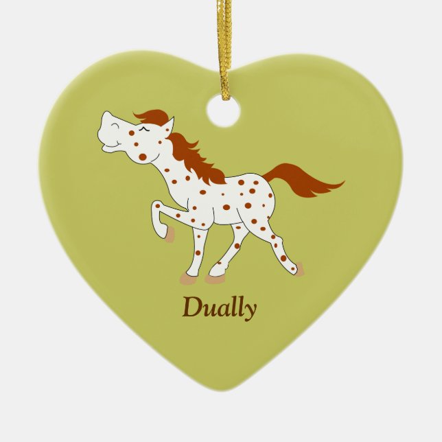 Ornamento del Personalizado de Caballo Rojo Appalo (Frente)