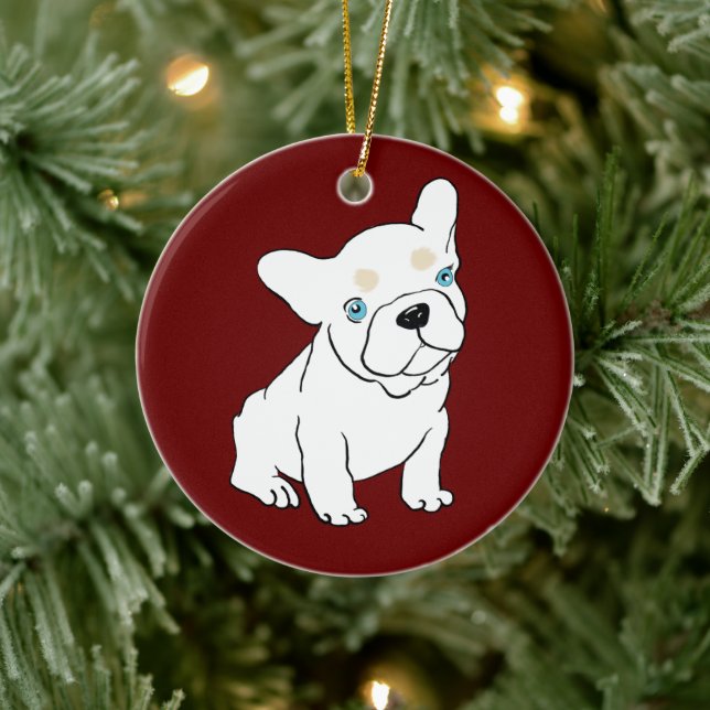 Ornamento del Personalizado de Cachorros de Bulldo (Árbol)