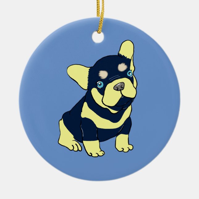 Ornamento del Personalizado de Cachorros de Bulldo (Frente)