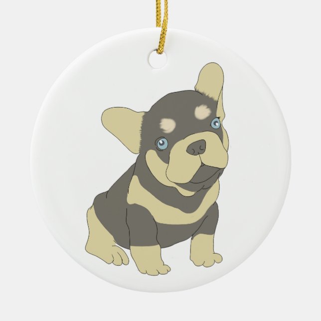 Ornamento del Personalizado de Cachorros de Bulldo (Frente)