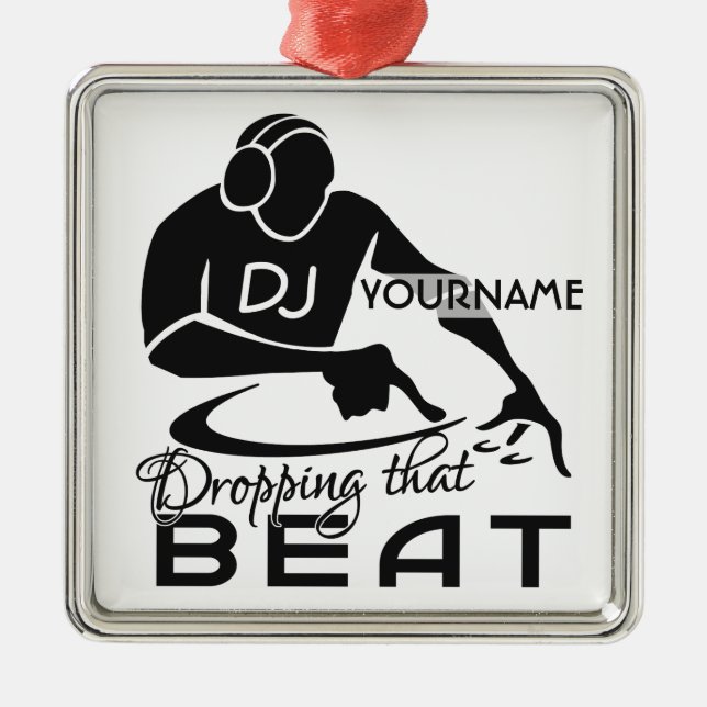 Ornamento del personalizado de DJ (Frente)