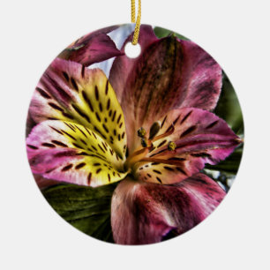 Ornamento del personalizado de la flor del lirio