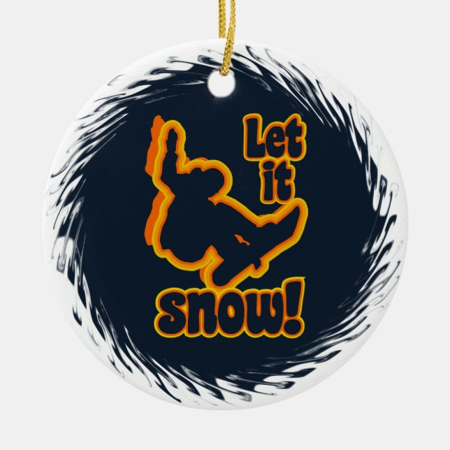 Ornamento del personalizado de la snowboard (Frente)