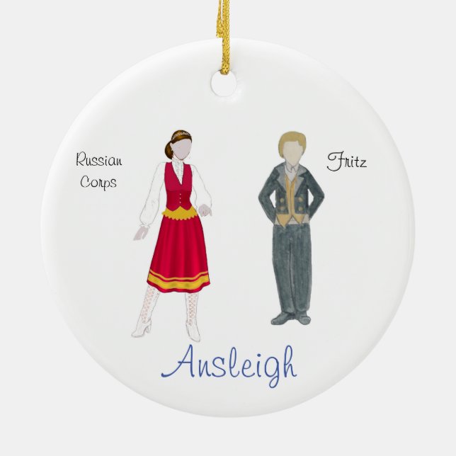 Ornamento del personalizado de Nutcracker para Ash (Atrás)