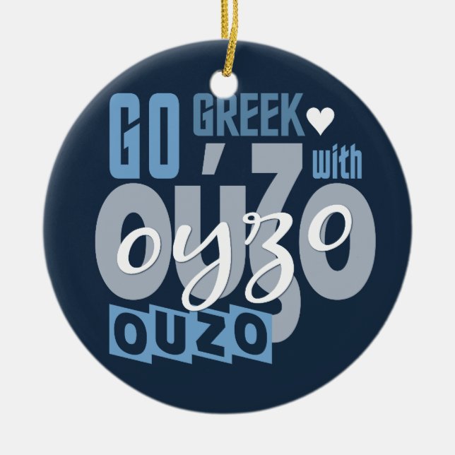 Ornamento del personalizado de Ouzo (Frente)
