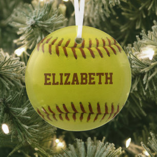 Ornamento del Personalizado de Softball Ball