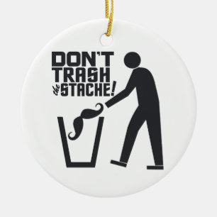 Ornamento del personalizado de Stache de la basura