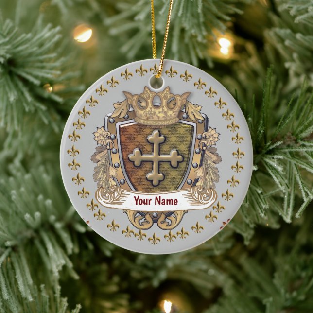 Ornamento del personalizado del apodo del escudo d (Árbol)