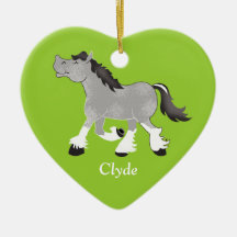 Ornamento del Personalizado del caballo de Gray Pe