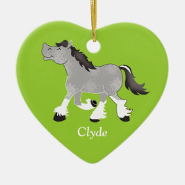 Ornamento del Personalizado del caballo de Gray Pe