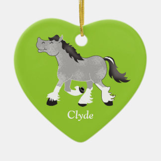Ornamento del Personalizado del caballo de Gray Pe