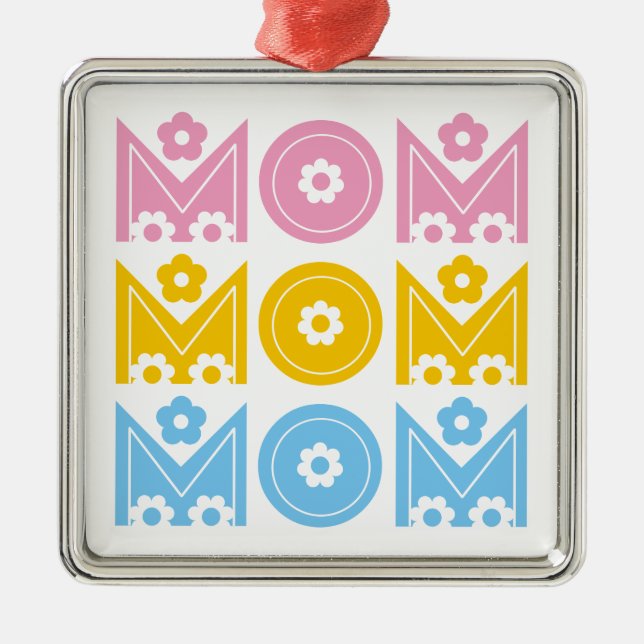 Ornamento del personalizado del Día de la Madre (Frente)