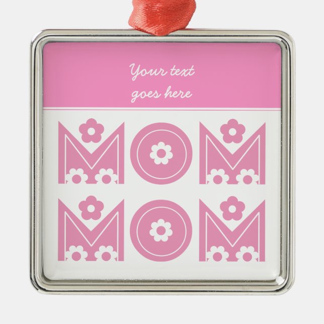 Ornamento del personalizado del Día de la Madre (Frente)