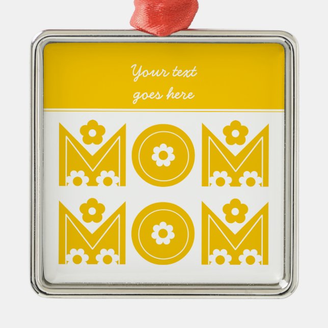 Ornamento del personalizado del Día de la Madre (Frente)