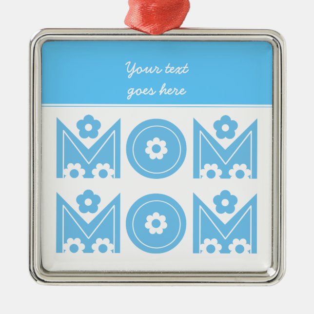 Ornamento del personalizado del Día de la Madre (Frente)