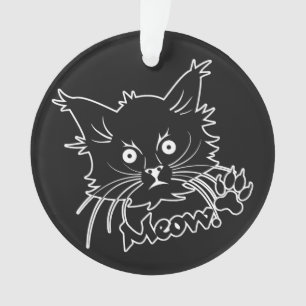 Ornamento del personalizado del gato negro