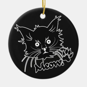 Ornamento del personalizado del gato negro