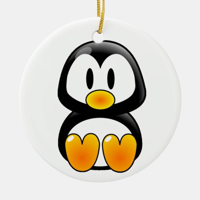 Ornamento del Personalizado del pingüino (Frente)
