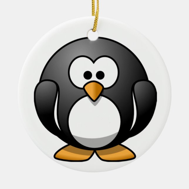 Ornamento del Personalizado del pingüino de grasas (Frente)