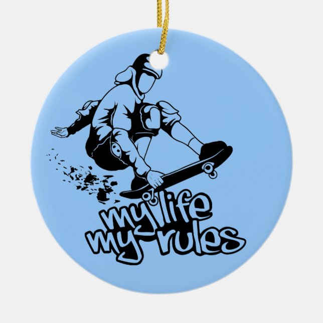 Ornamento del personalizado del Skateboarding (Frente)