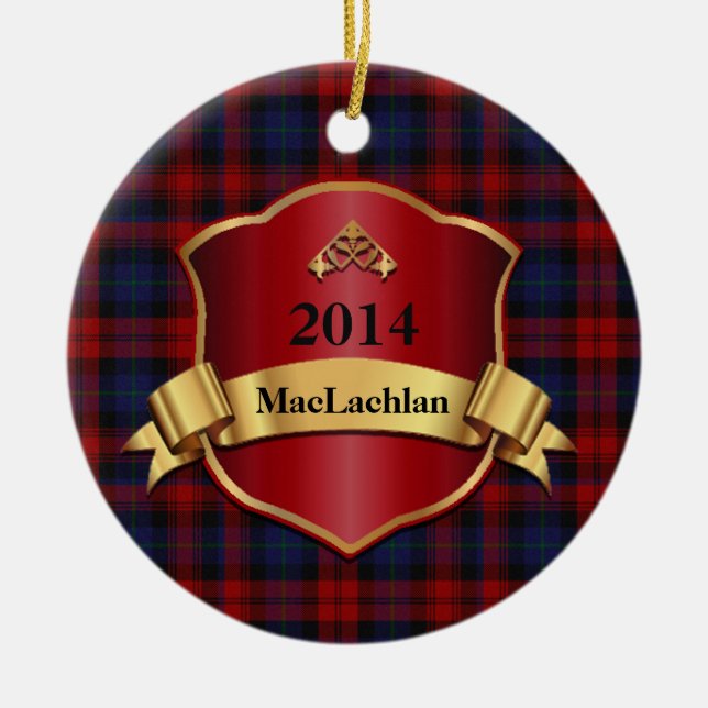 Ornamento del Personalizado MacLachlan Tartan Plai (Frente)