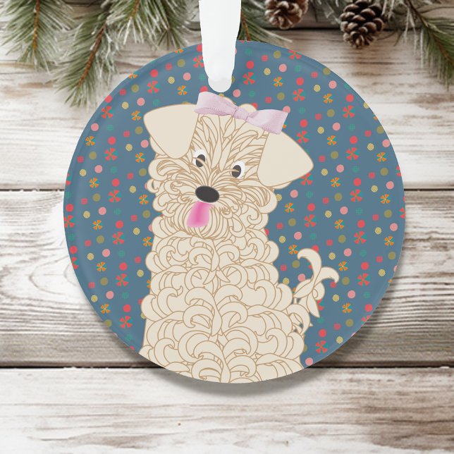 Ornamento del Personalizado Maltipoo Dog Merry Chr (Subido por el creador)