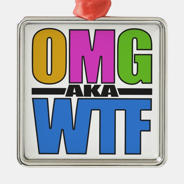 Ornamento del personalizado OMG alias WTF (Frente)