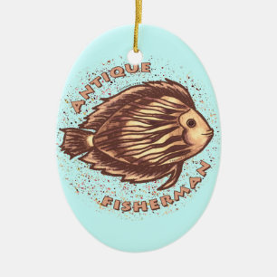Ornamento del pescador antiguo