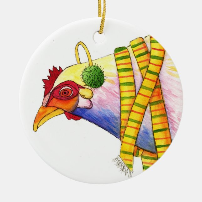 Ornamento del pollo del invierno (Frente)