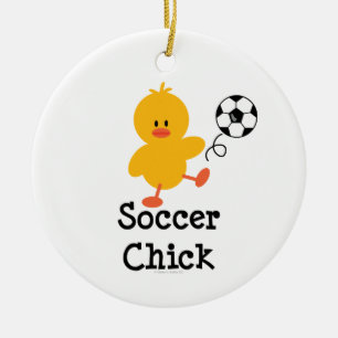 Ornamento del polluelo del fútbol