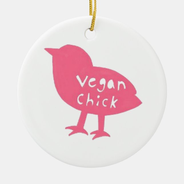 Ornamento del polluelo del vegano (Frente)