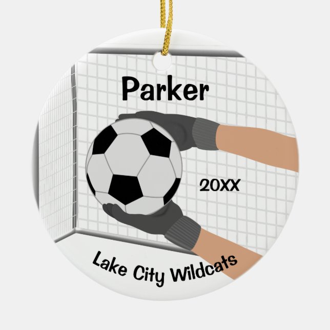 Ornamento del portero del atleta Soccer Goalie (Frente)