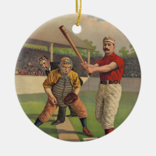 Ornamento del poster del béisbol del vintage