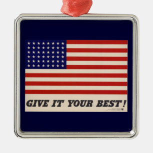 Ornamento del Poster Patriótico de la Segunda Guer