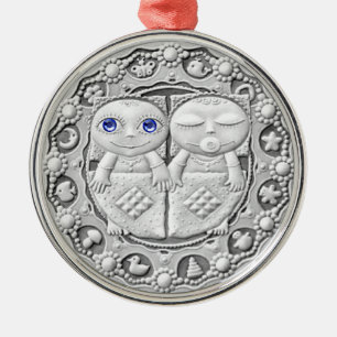 Ornamento del premio de la moneda de los géminis