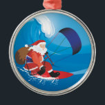 Ornamento del premio de Santa Kitesurf<br><div class="desc">¡Incluso amores de Santa a la cometa! Un gran regalo para su kiteboarder preferido o usted mismo del navidad.</div>