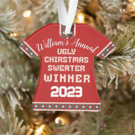 Ornamento del premio Sweater para Navidades feos