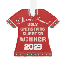 Ornamento del premio Sweater para Navidades feos