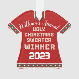 Ornamento del premio Sweater para Navidades feos