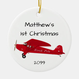 Ornamento del primer avión de Navidad para el Polo