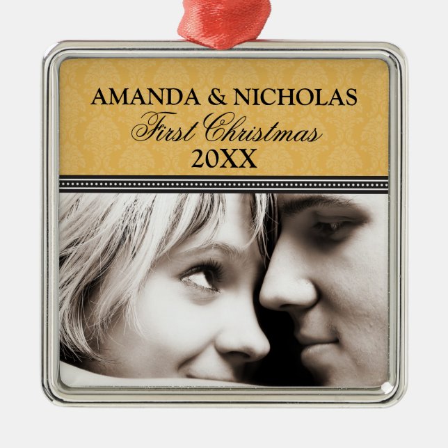 Ornamento del primer Boda de Navidad de Damasco (o (Frente)