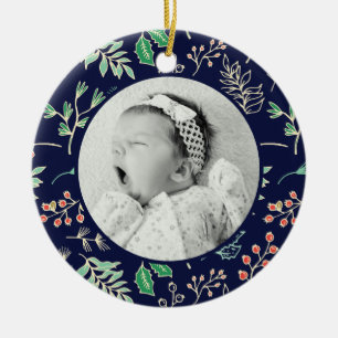 Ornamento del primer patrón de Navidad de Babys