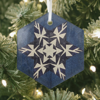 Ornamento del quilt de copo de nieve de junio