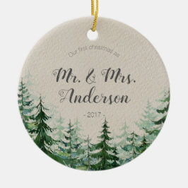 Ornamento del recién casado nuestro primer