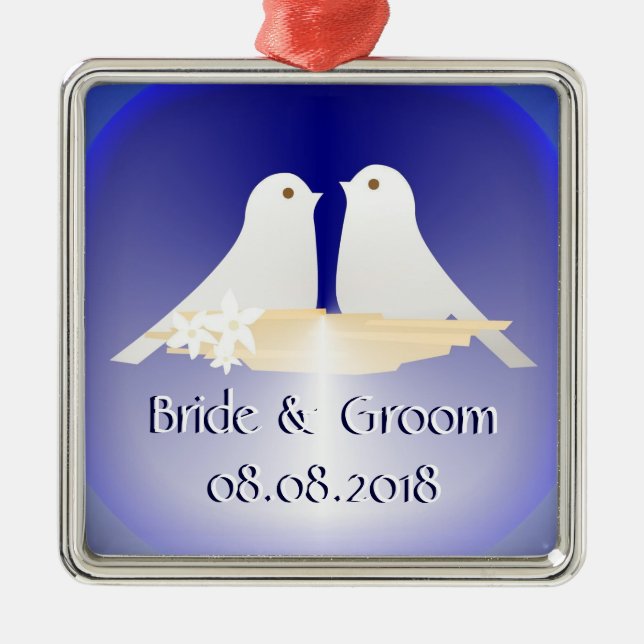 Ornamento del recuerdo de la boda (Frente)