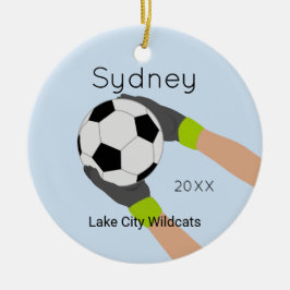 Ornamento del recuerdo del portero del fútbol