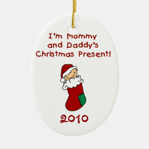 Ornamento del regalo de Navidad de la mamá y del