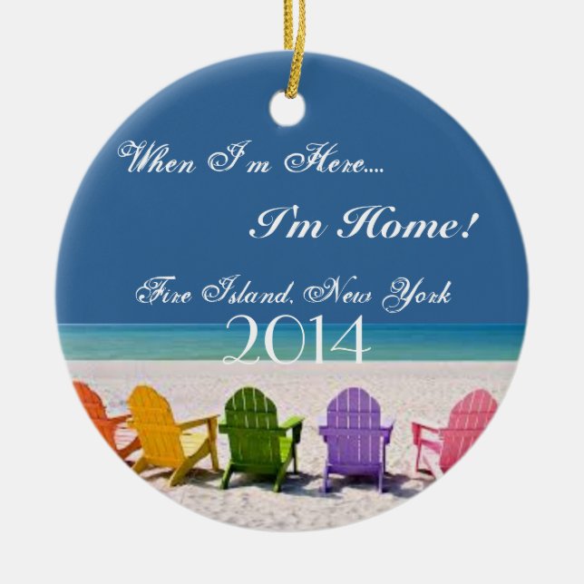 ORNAMENTO DEL REGALO DEL AMANTE DE LA PLAYA DE LA (Frente)